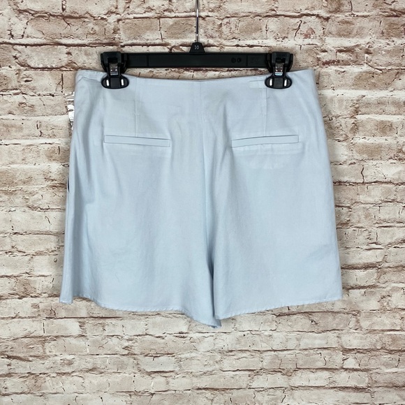 Gianni Bini Shorts High Waist Pleat Front Button Light Blue - Picture 6 of 8
